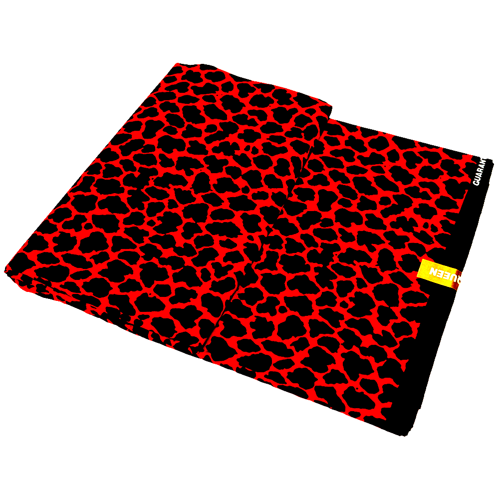 Red Leopard Print Ankara Fabric